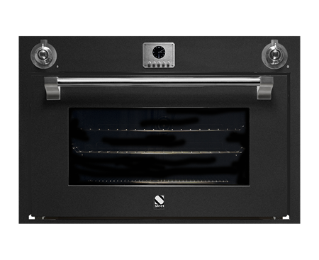 תנור בנוי 90X60 ס''מ בגימור שחור אנטרציט סדרת ASCOT מבית STEEL דגם AF-E9